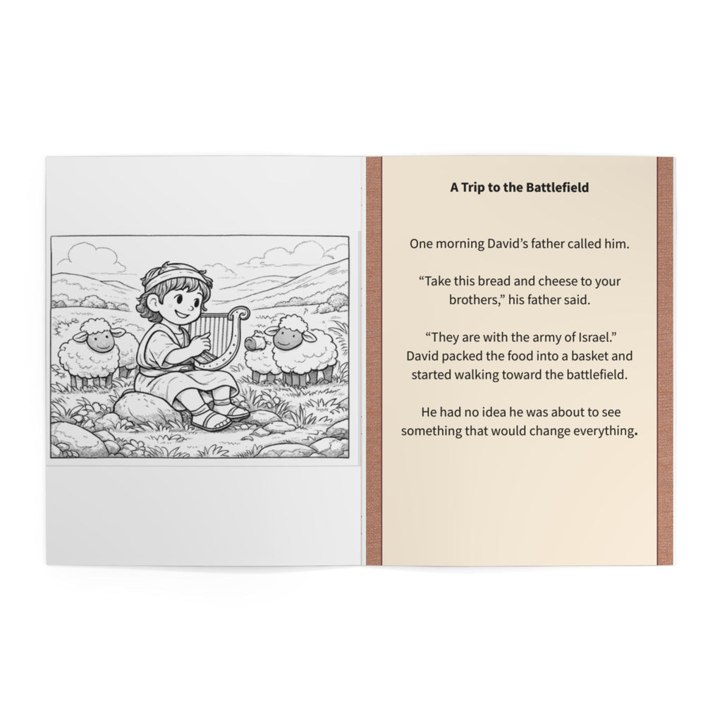 David and the Giant Coloring Book — Christian Bible Story Coloring Book for Kids