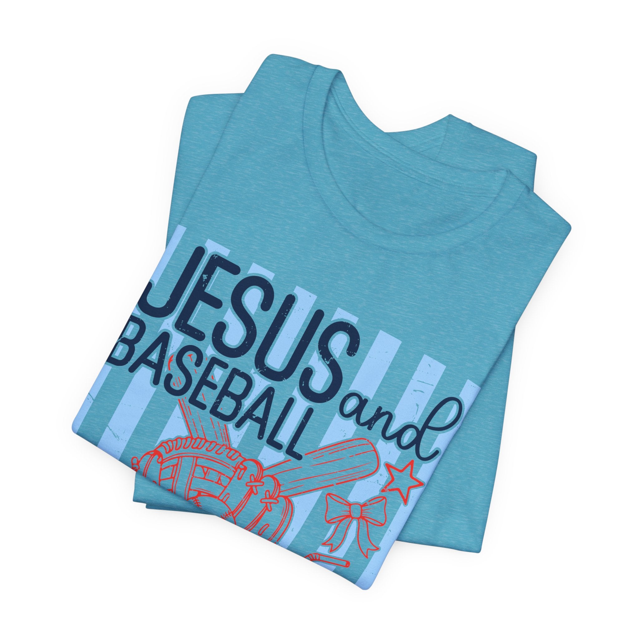 Jesus and Baseball T-Shirt — Faith & Play Graphic Tee ("Jesus and Baseball")