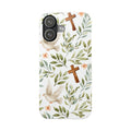 Slim Phone Case — Floral Dove & Cross Christian Design, Bible Verse Gift