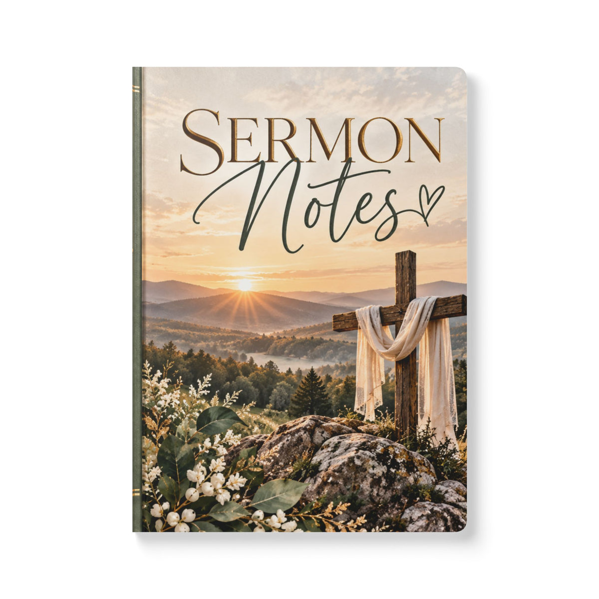Sermon Notes Journal – Christian Bible Study & Church Notes Notebook
