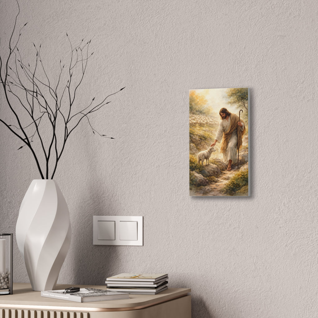 Jesus the Good Shepherd Canvas Wall Art – Christian Religious Home Decor