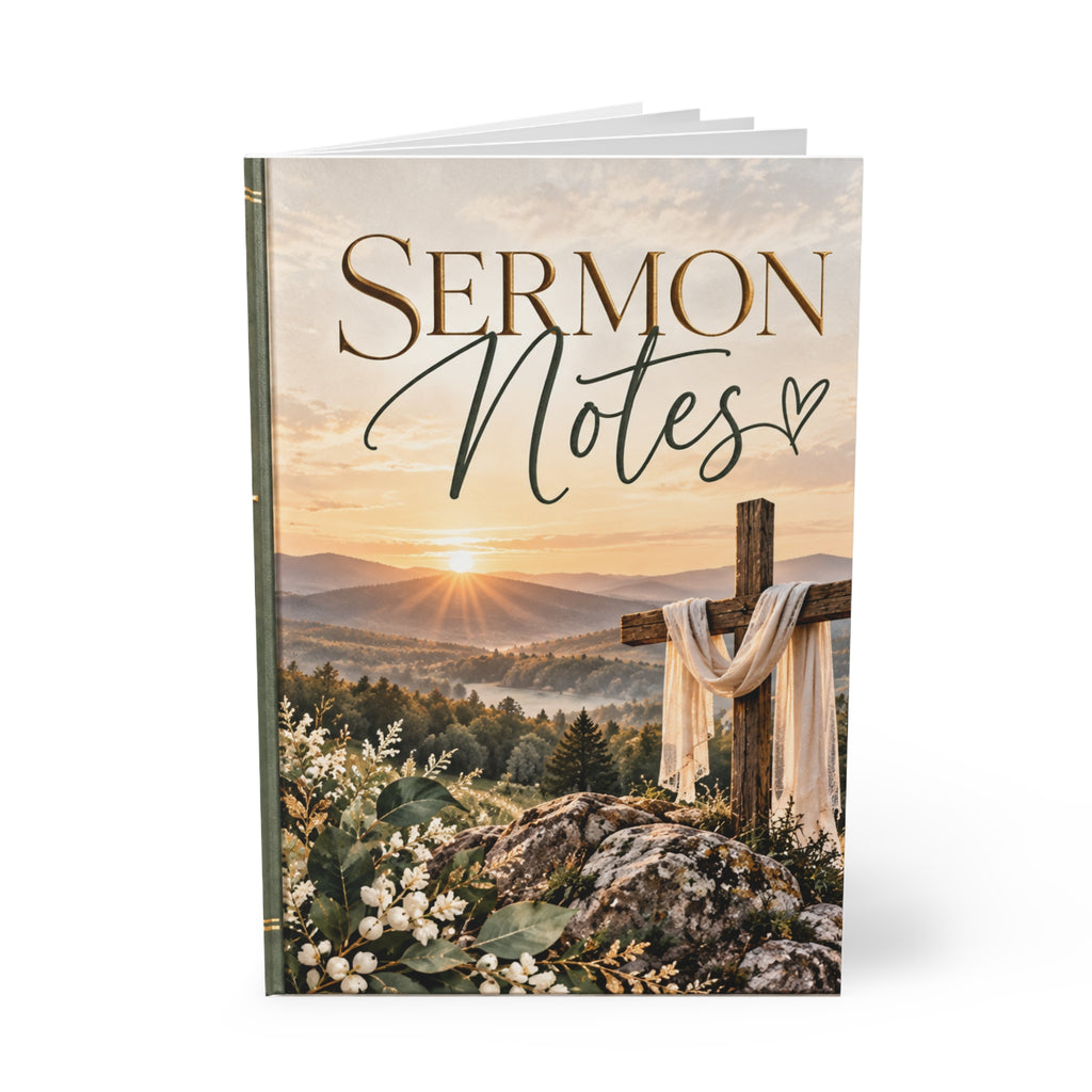 Sermon Notes Softcover Notebook — A5 Christian Journal for Church Notes & Bible Study