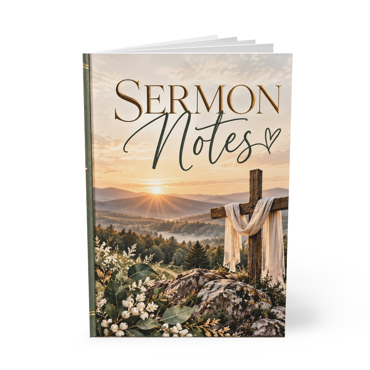 Sermon Notes Softcover Notebook — A5 Christian Journal for Church Notes & Bible Study