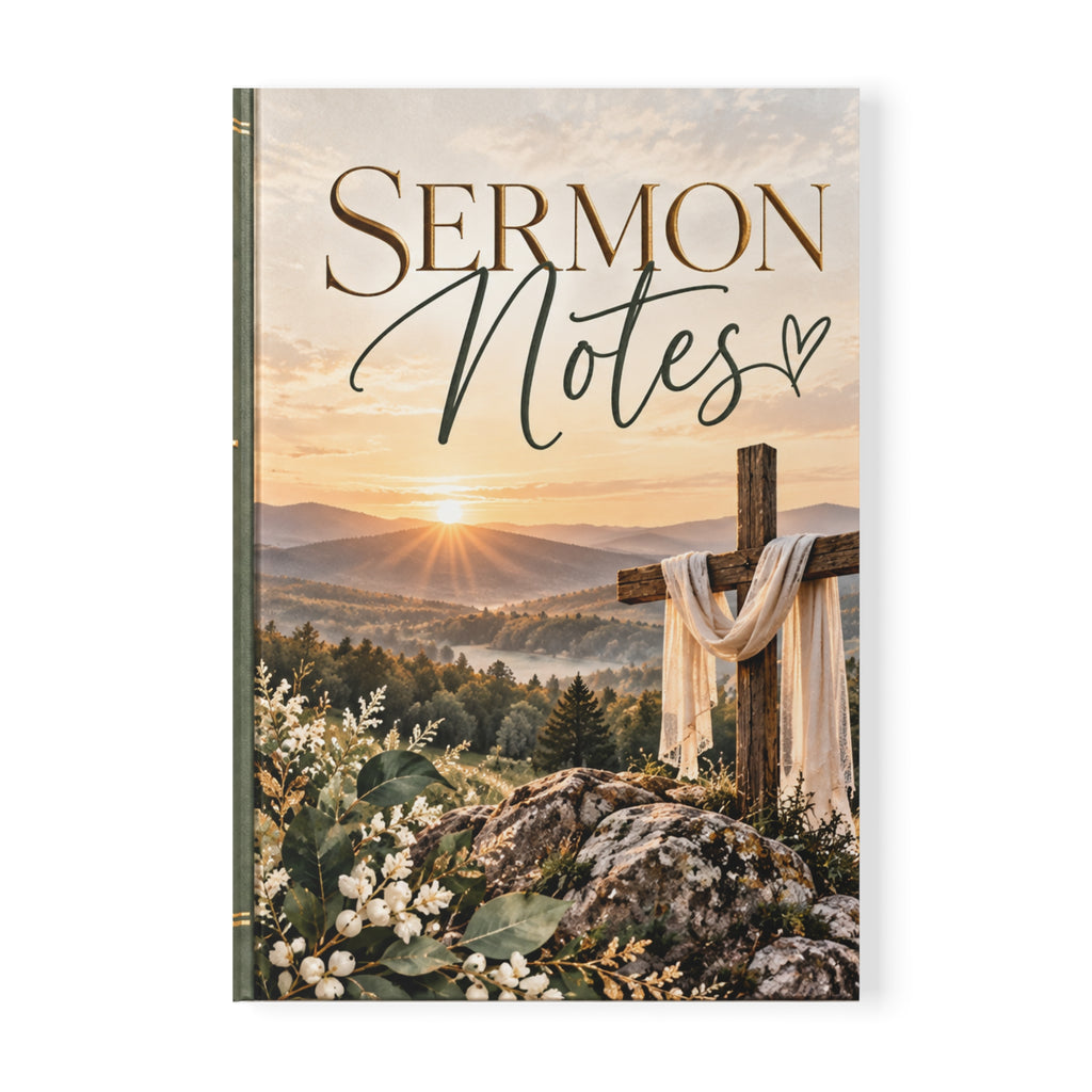 Sermon Notes Softcover Notebook — A5 Christian Journal for Church Notes & Bible Study