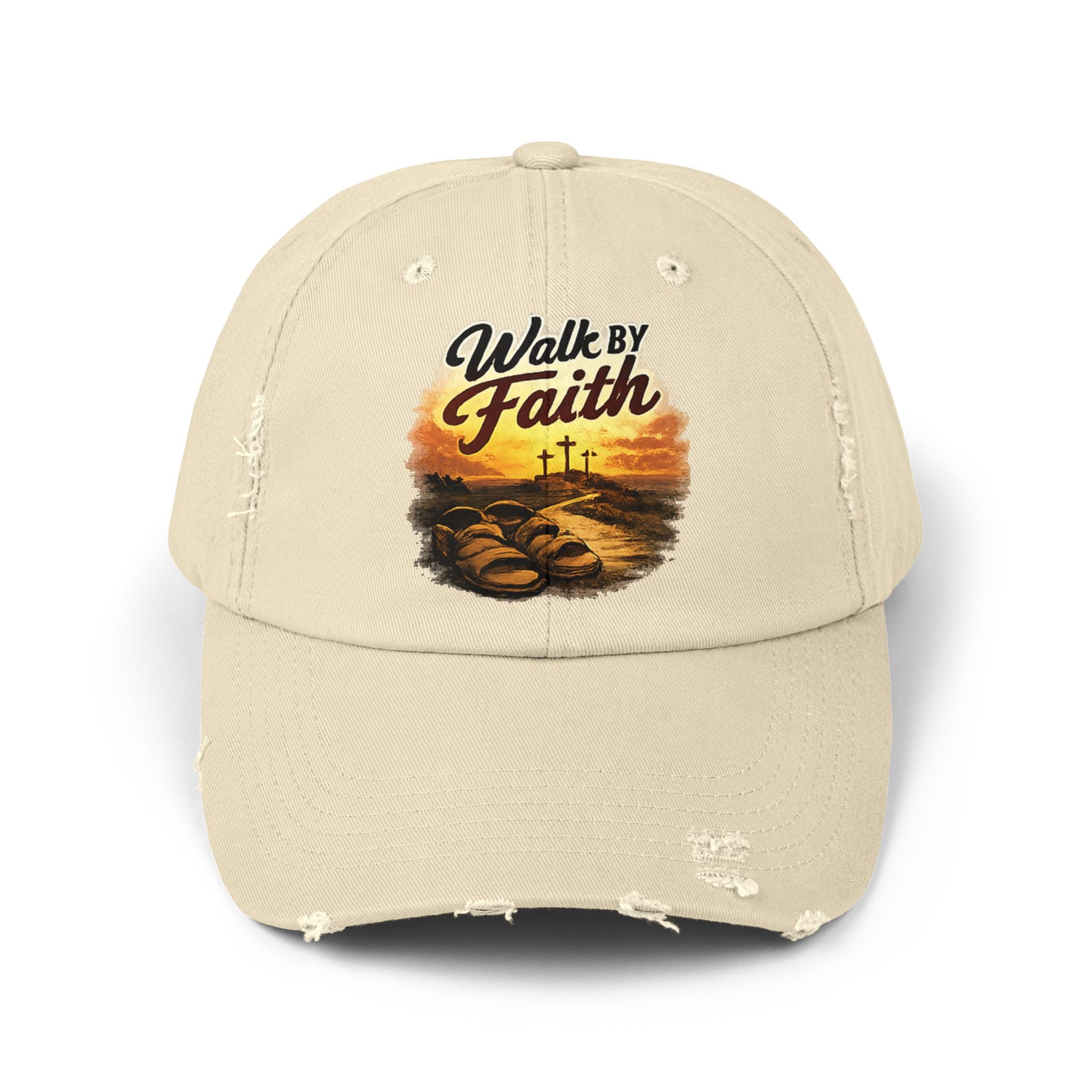 Walk By Faith Distressed Cap
