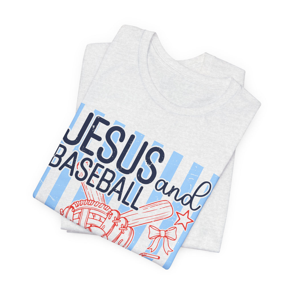 Jesus and Baseball T-Shirt — Faith & Play Graphic Tee ("Jesus and Baseball")