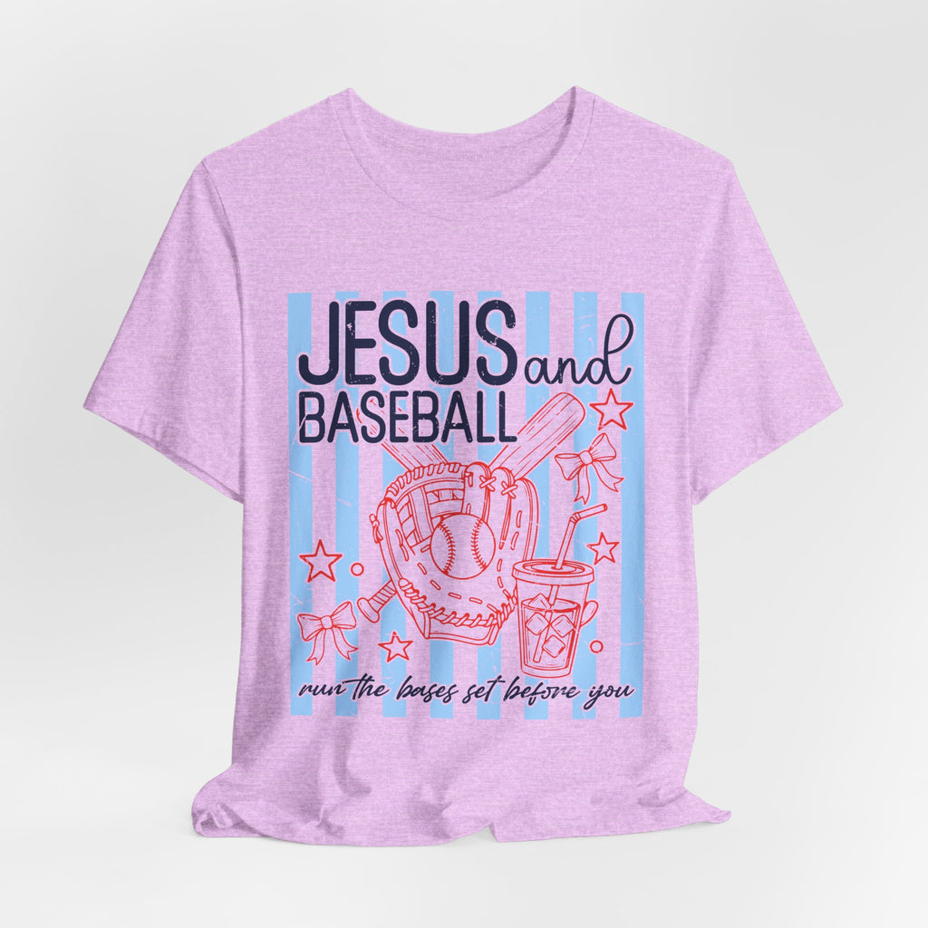 Jesus and Baseball T-Shirt — Faith & Play Graphic Tee ("Jesus and Baseball")