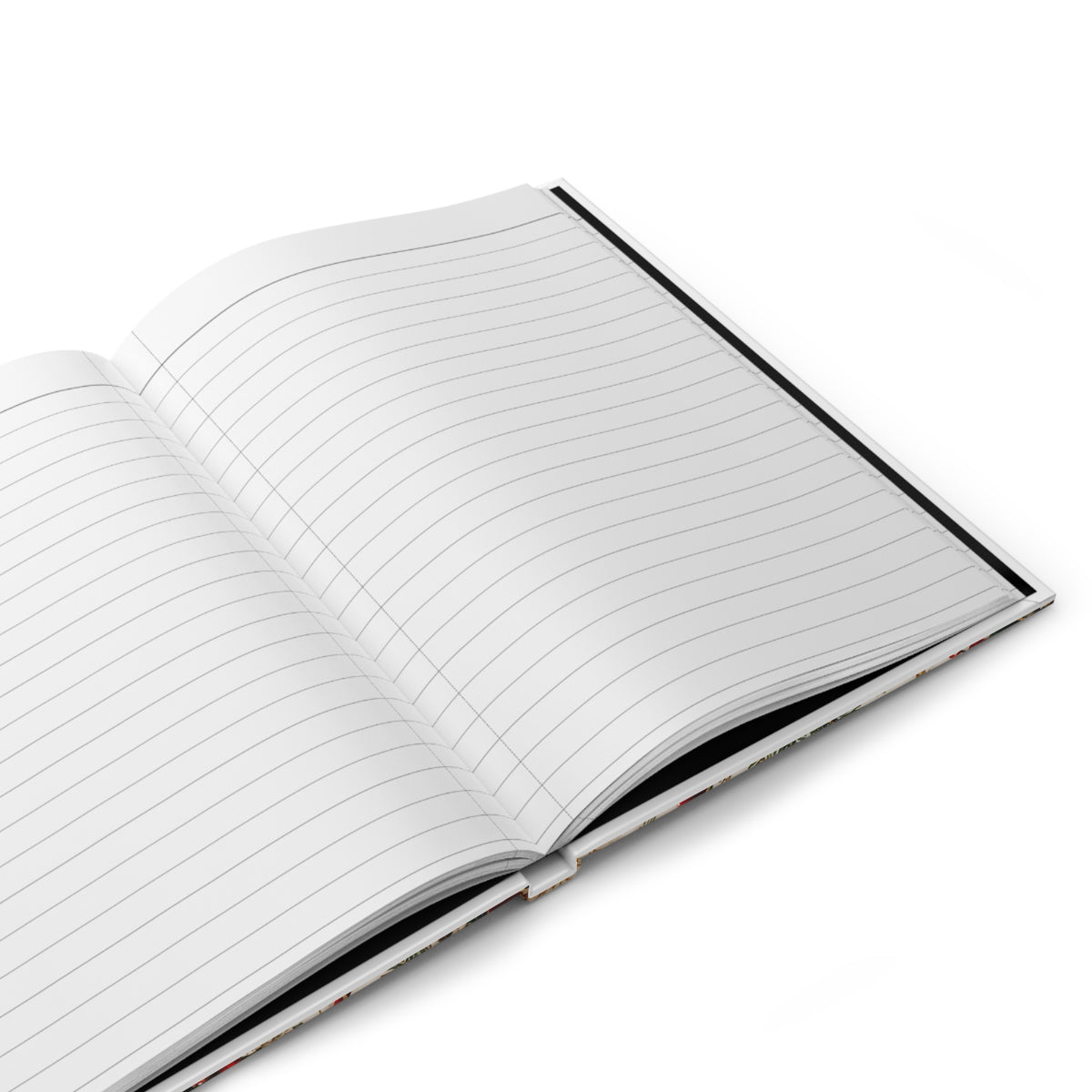 Holiday Pine & Ribbon Hardcover Journal — Lined Christmas Notebook