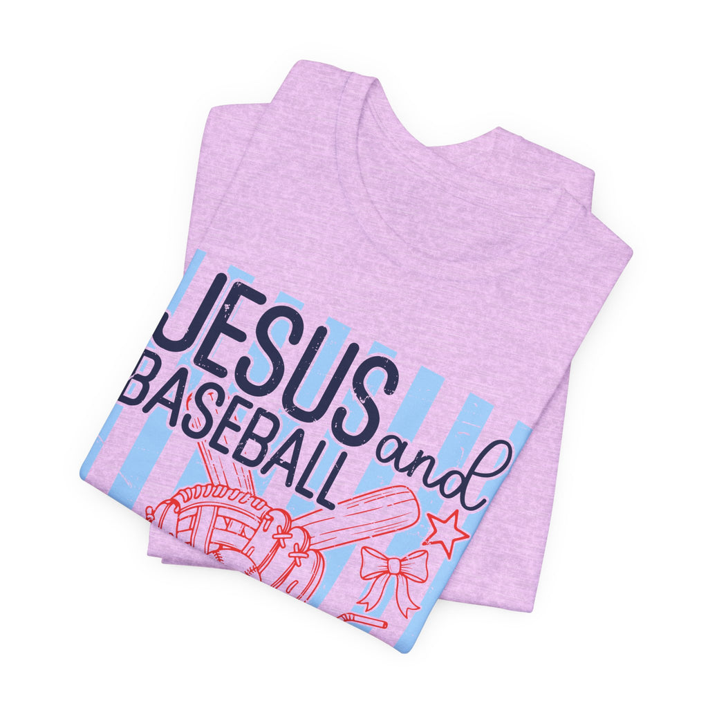 Jesus and Baseball T-Shirt — Faith & Play Graphic Tee ("Jesus and Baseball")