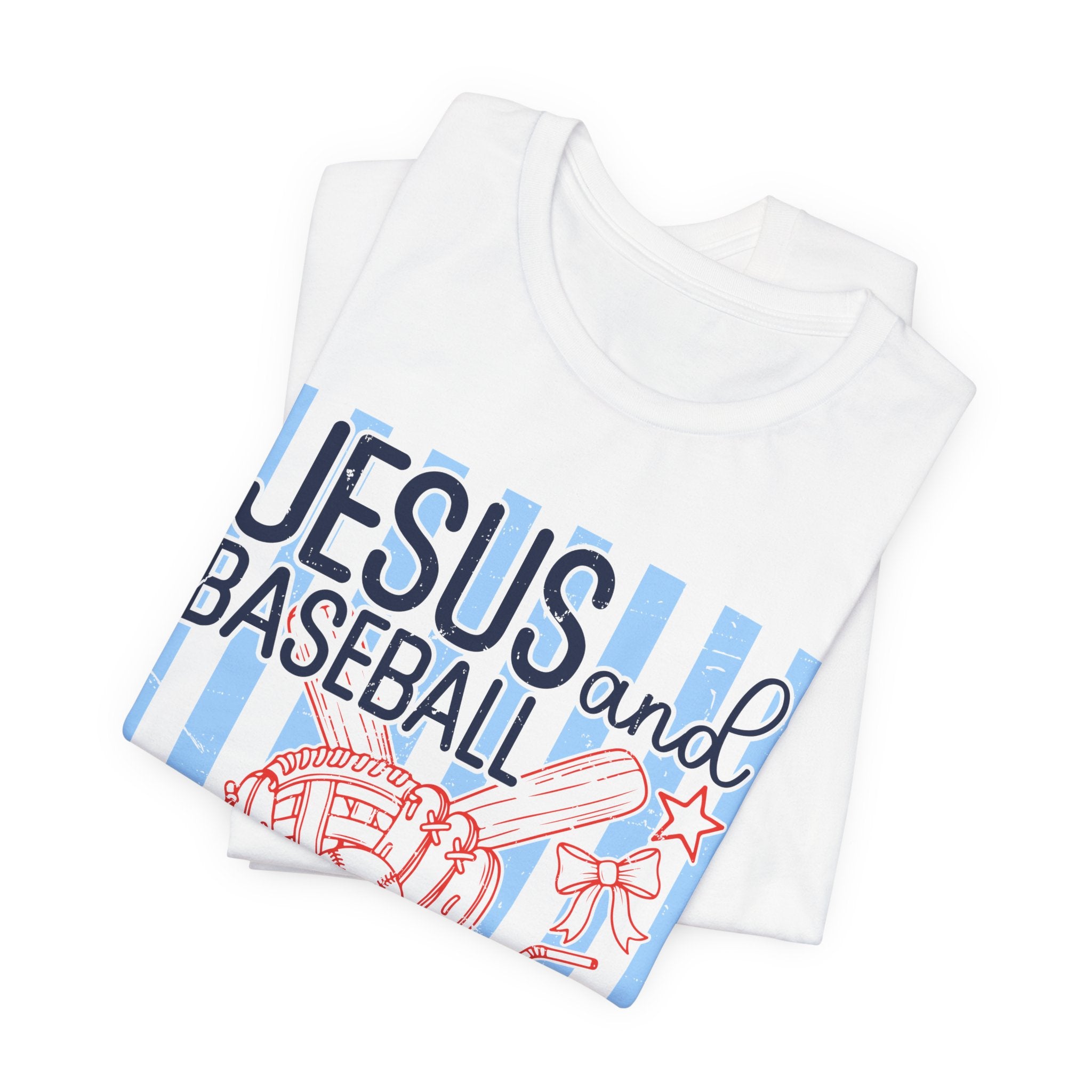 Jesus and Baseball T-Shirt — Faith & Play Graphic Tee ("Jesus and Baseball")