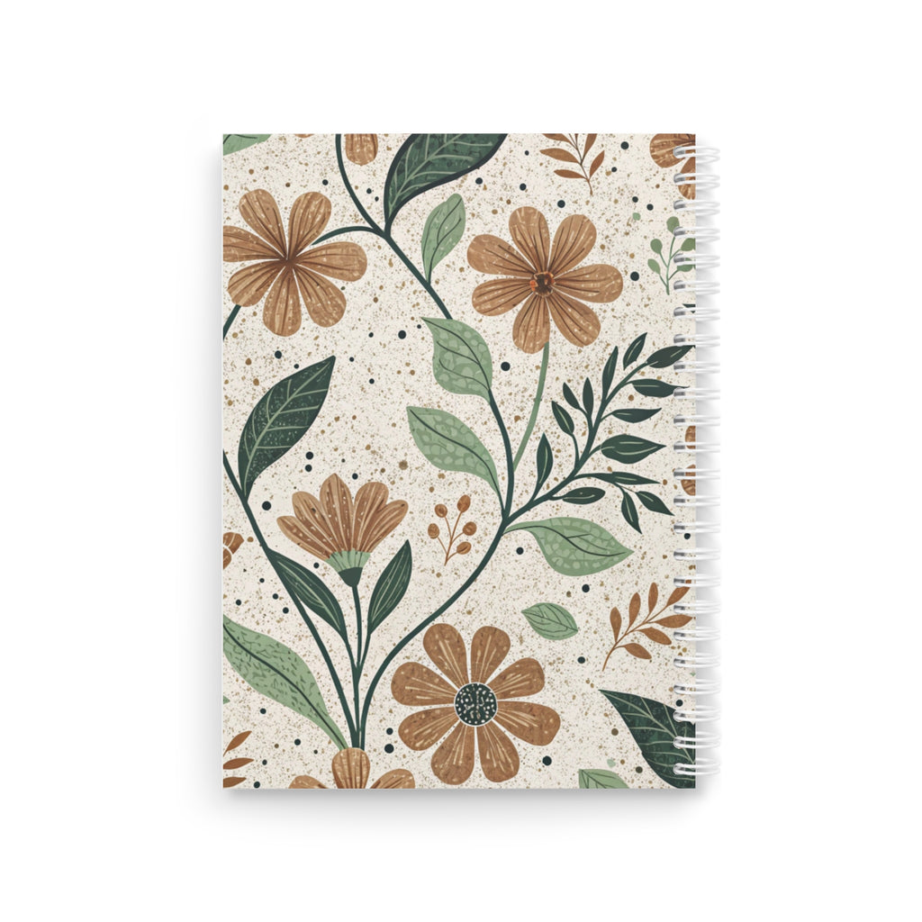 Prayer Journal Spiral Notebook — Floral Rustic Faith Notebook