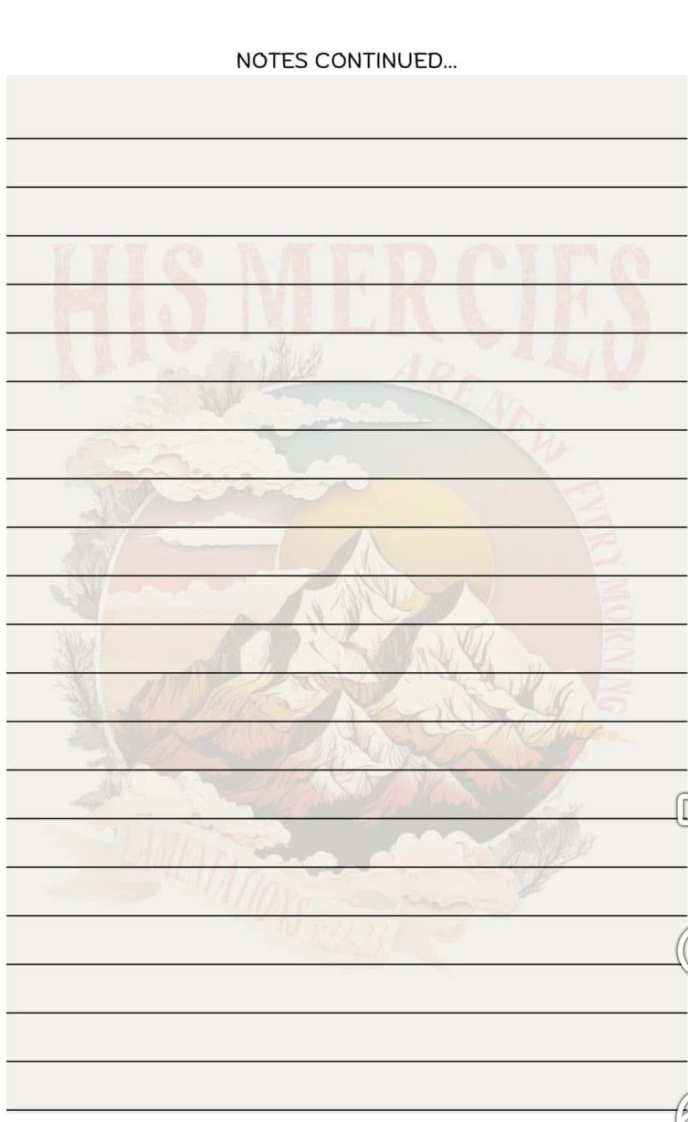 His Mercies are New: Sermon Notes by Maranda Lynn Byrge