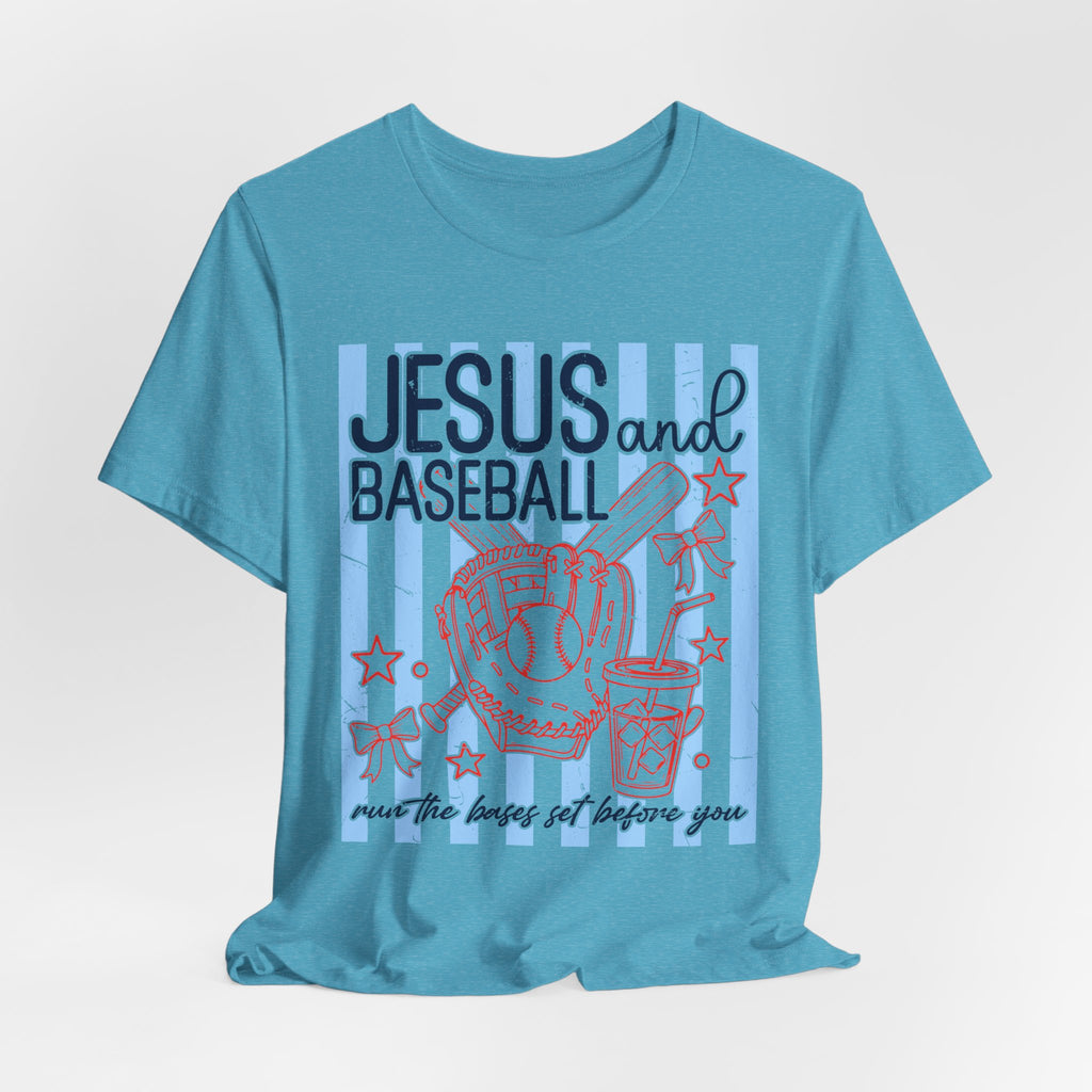 Jesus and Baseball T-Shirt — Faith & Play Graphic Tee ("Jesus and Baseball")