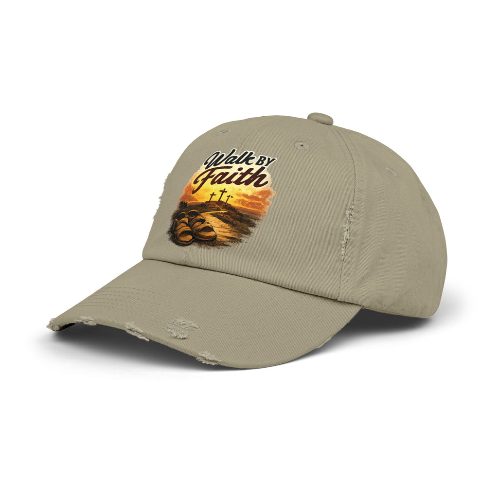 Walk By Faith Distressed Cap