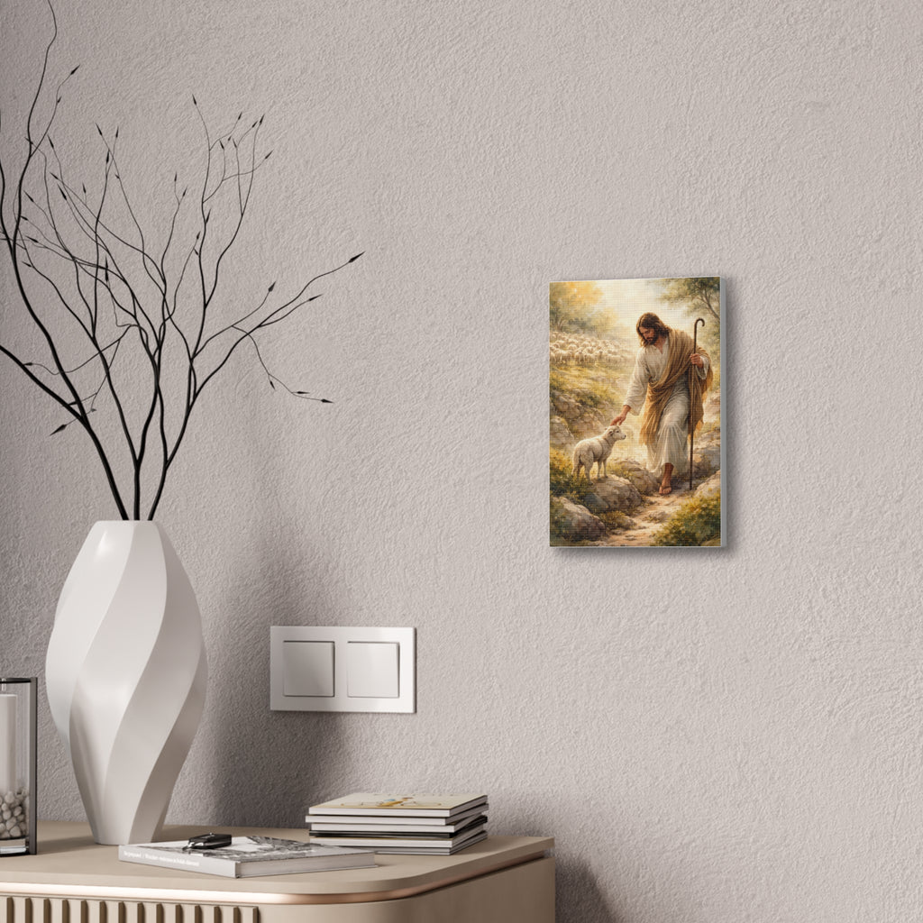 Jesus the Good Shepherd Canvas Wall Art – Christian Religious Home Decor