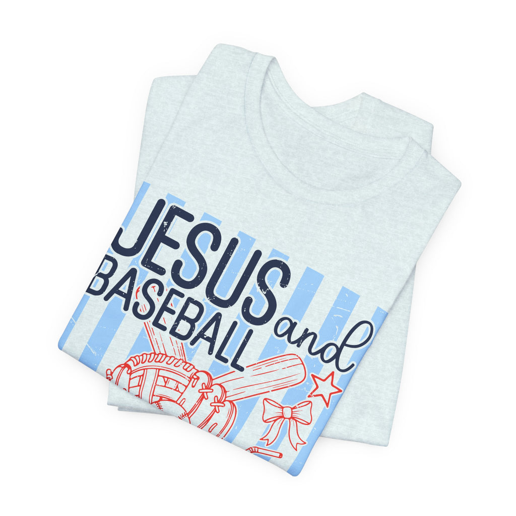 Jesus and Baseball T-Shirt — Faith & Play Graphic Tee ("Jesus and Baseball")