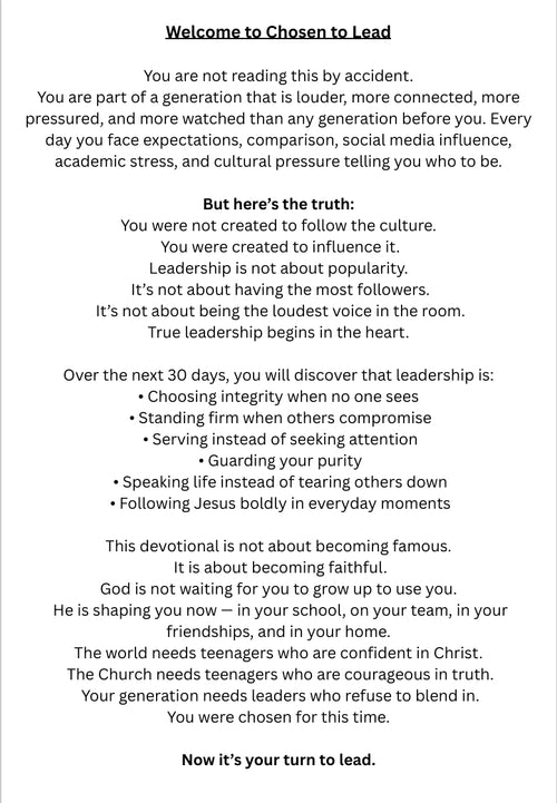 Chosen to Lead- FREE Download for a LIMITED TIME